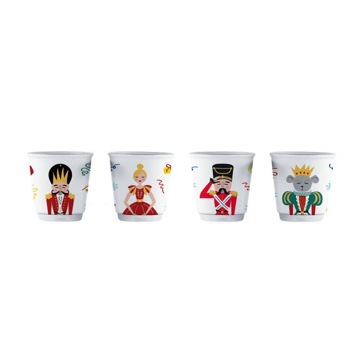 Bialetti - Zestaw 4 filiżanek do espresso Nutcracker