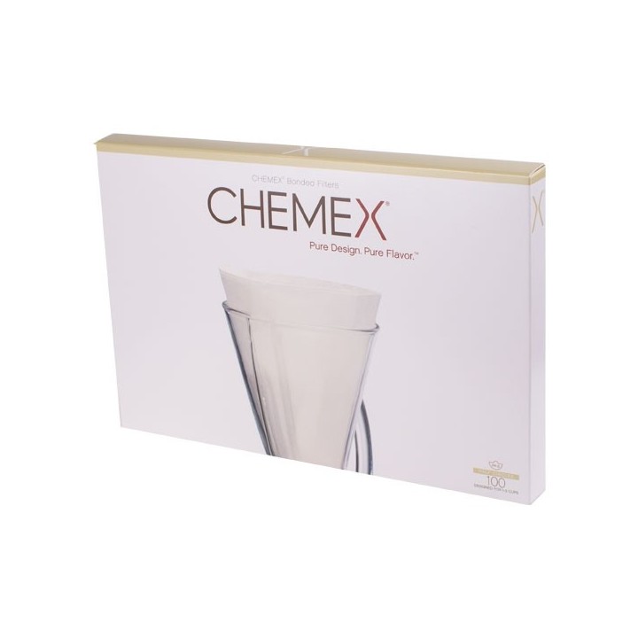 Chemex - Filtry papierowe białe, niezłożone, 3 filiżanki