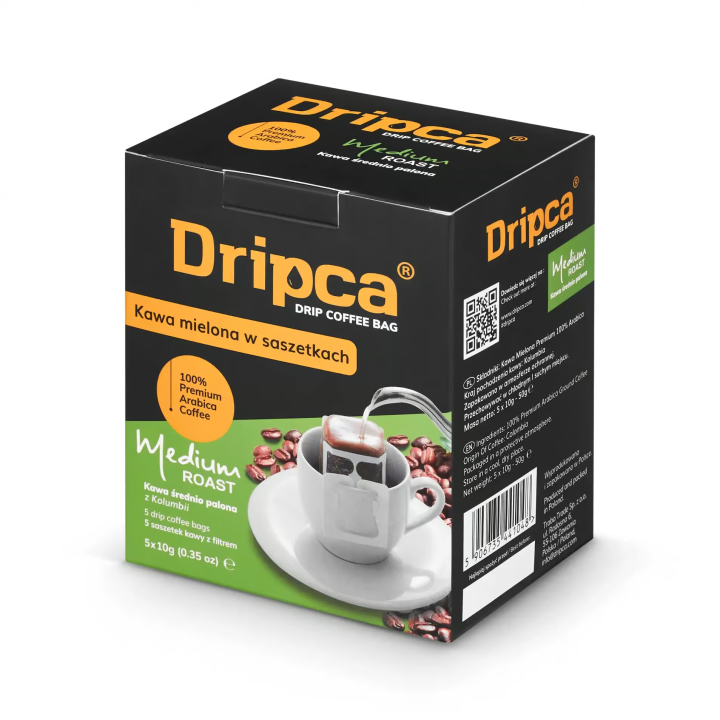 Dripca - średnio palona, kawa w saszetkach