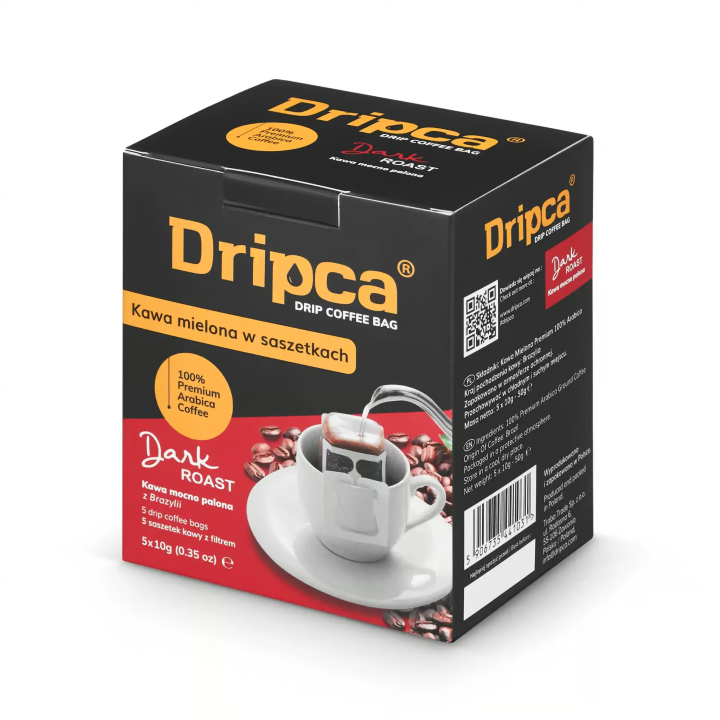 Dripca - mocno palona, kawa w saszetkach