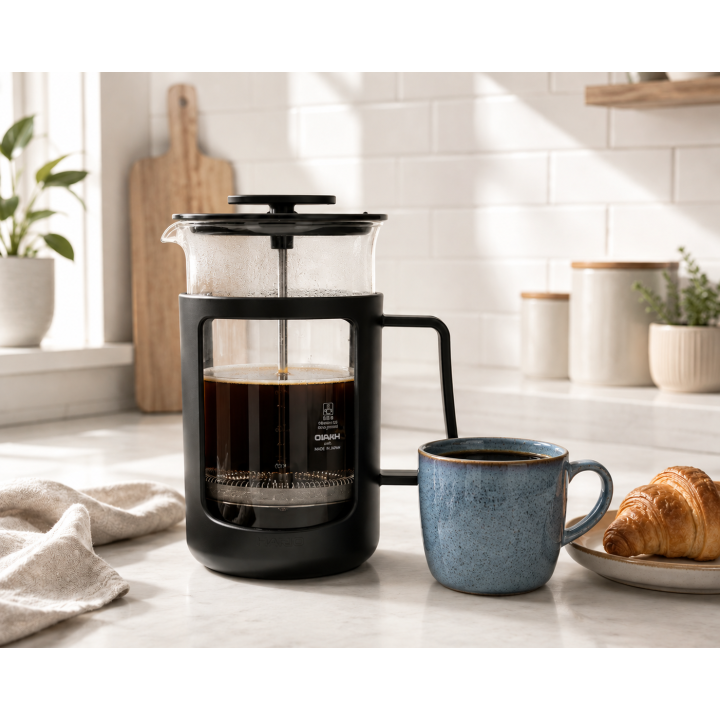 Hario - Cafe Press U Czarny 600ml