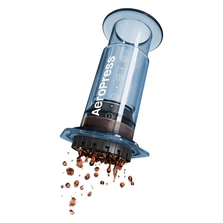 AeroPress Clear Blue - Zaparzacz do kawy niebieski