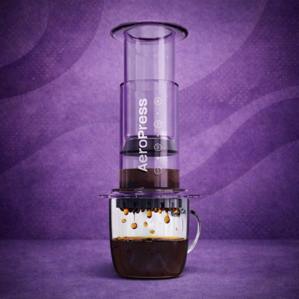 AeroPress Clear Purple - Zaparzacz do kawy fioletowy