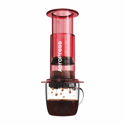 AeroPress Clear Red - Zaparzacz do kawy czerwony